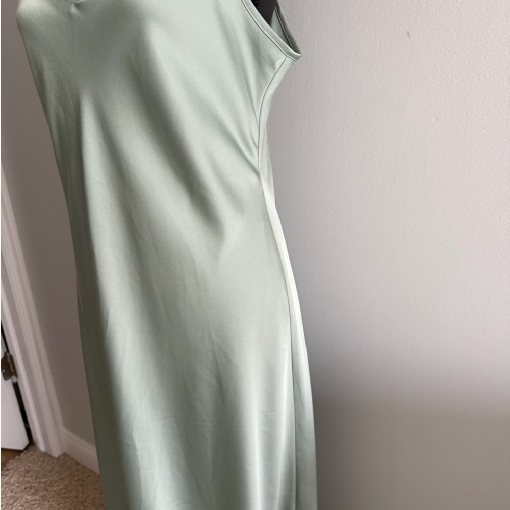 Birdy Grey Women’s Alice Matte Sage Spaghetti Straps Slip Maxi Dress L - Picture 7 of 14
